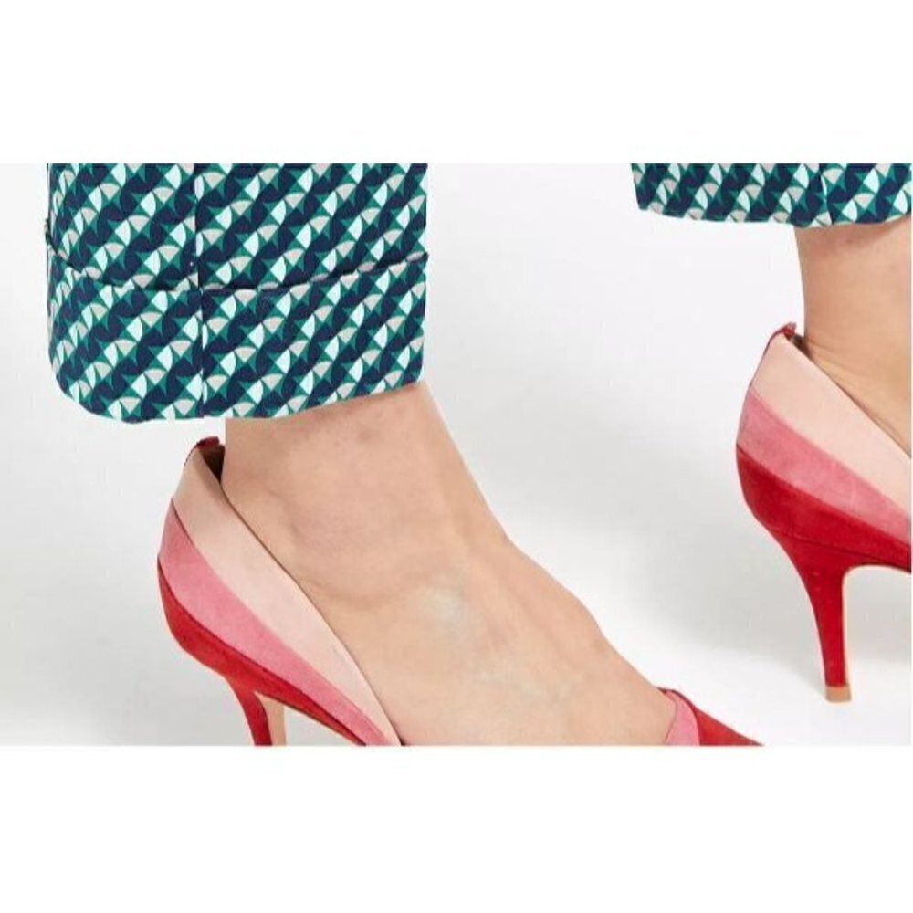 Boden Womens 4 Kensington Trousers Ankle Pants Geometric Print Stretch Pockets - Picture 8 of 12